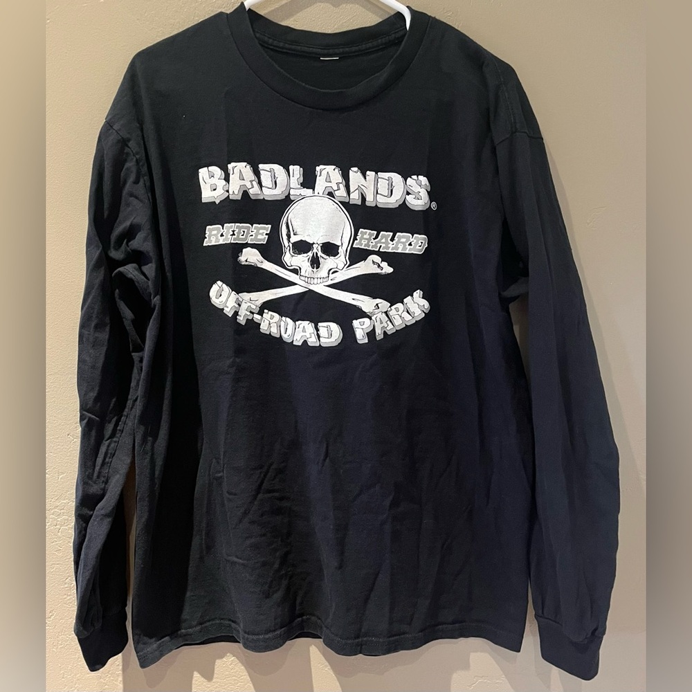 Badlands Off Road Park Attica IN Long Sleeve T-Shirt Size Large *see description
